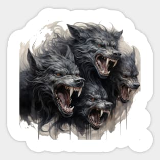 Angry Wolves Sticker